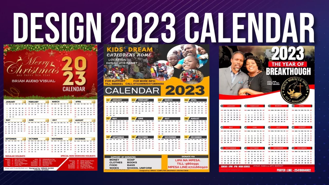 HOW TO DESIGN 2023 CALENDAR EASLY WITH POSTERMYWALL