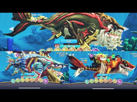 ALL MAX LEVEL OF MUTANT SHARKS! - Hungry Shark World