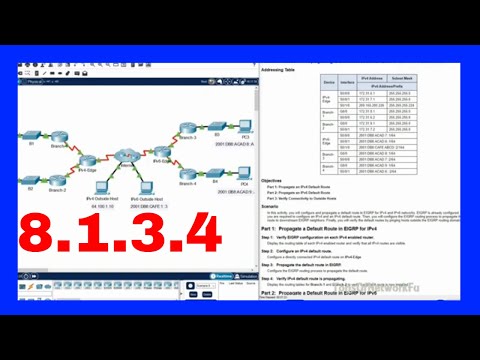 Packet Tracer 8.1.3.4 |CCNA I Packet Tracer - Propagating a Default Route in EIGRP for IPv4 and IPv6