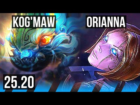 KOG'MAW vs ORIANNA (MID) | Godlike | EUW Master | 25.20