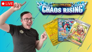 WE PULLED THE MEGA GRENINJA?! 🐸 Chaos Rising Booster Box Opening LIVE!