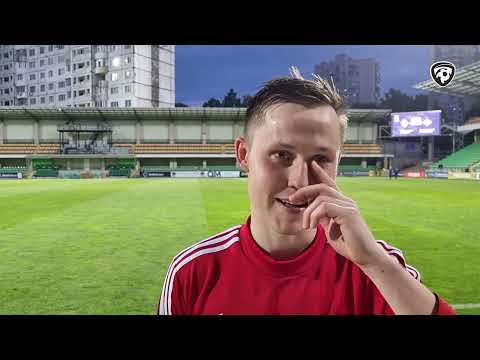 K. Tobers un J. Ikaunieks pēc spēles Moldovā