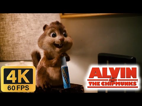 Alvin and the Chipmunks (2007) - Theodore Sprays Cleaner in Dave's Eyes [4K/60FPS]