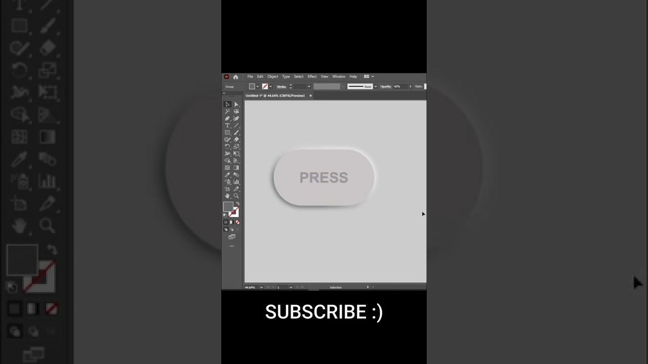 How to create 3D press button in Adobe illustrator