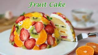 컵 계량 / 과일 생크림 케이크 만들기 / How to Make a Fruit Cake / Vanilla Sponge Cake / Dome Cake Icing