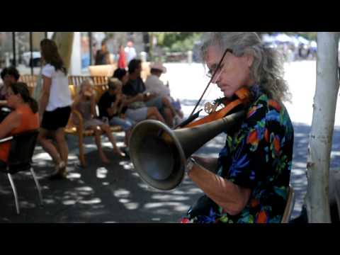 Busking in Freo Mall
