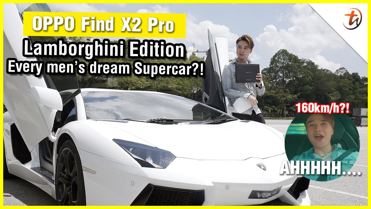 OPPO Find X2 Pro Lamborghini Edition Unboxing in the Lamborghini Aventador SVJ Roadster Supercar!