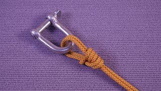 Two ways of hook knotting, tying a rope knot