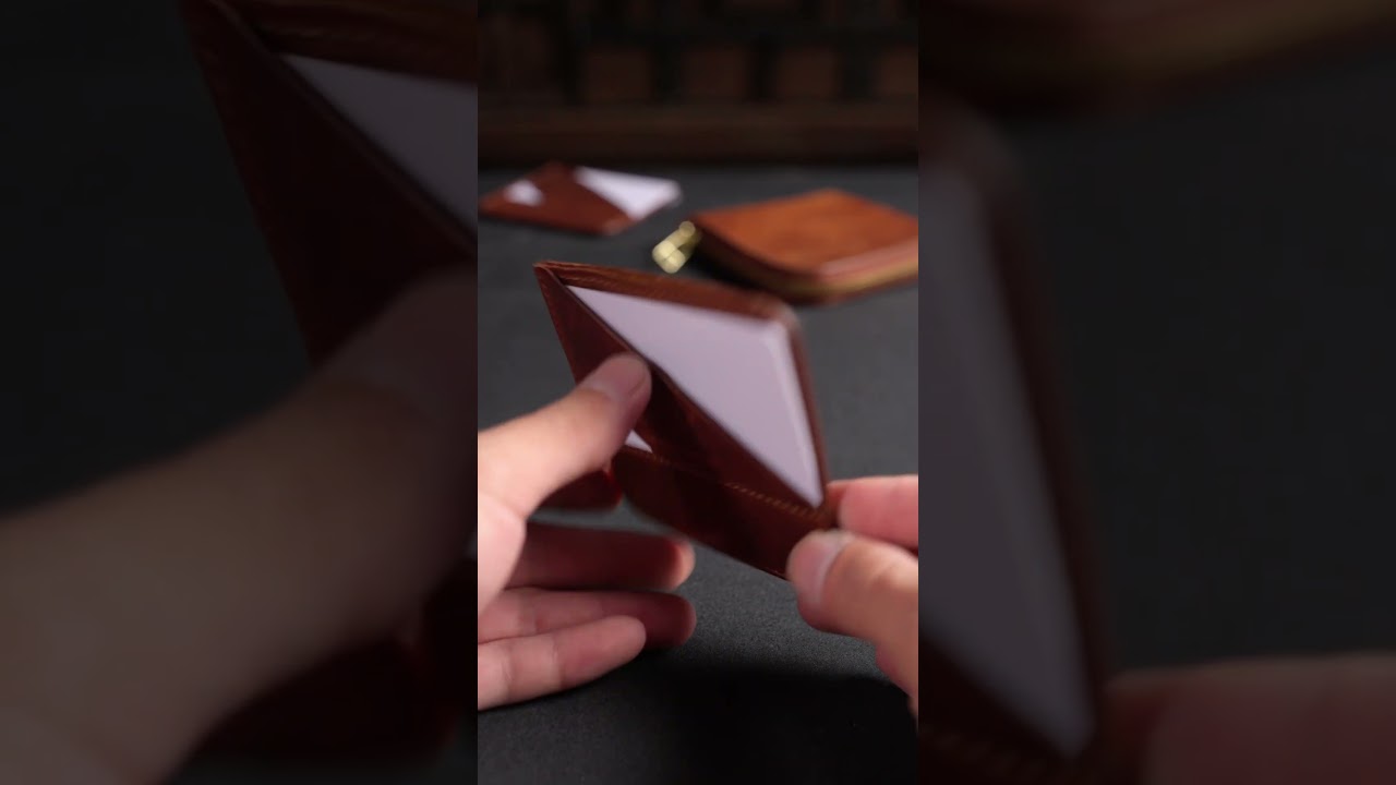 Making a Detachable wallet.  #asmr #leathercraft
