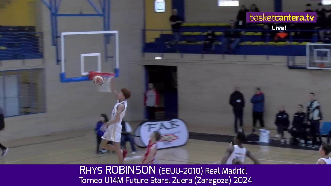 RHYS ROBINSON (2010 EEUU) Real Madrid. Torneo U14M Future Stars de Zuera 2024 #BasketCantera.TV