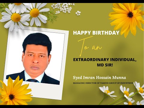 Happy Birthday extraordinary individual, MD Sir!