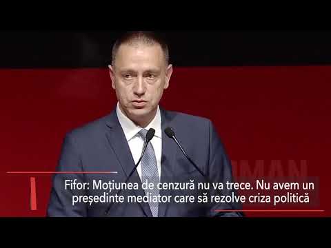 Stiri Mediafax 06 Septembrie - Fifor:Moțiunea de cenzură nu va trece