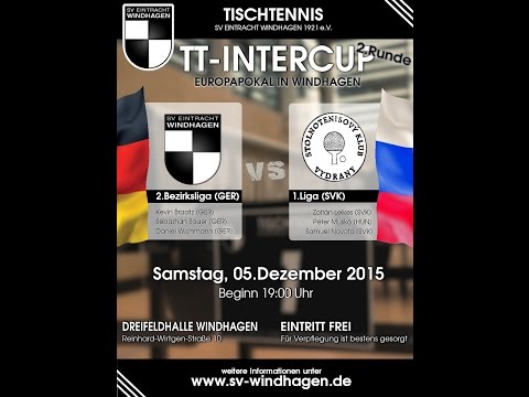 Best of Tischtennis Intercup: SV Windhagen - SK Vydrany