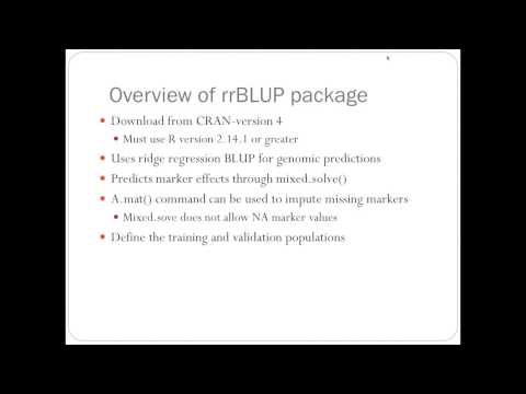 rrBLUP Package Introduction (1/4)