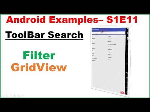 Android S1E11 : Material ToolBar SearchBar - Filter GridView