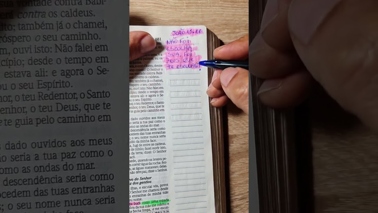 Bíblia, Papel e Caneta .. Isaías 49.2