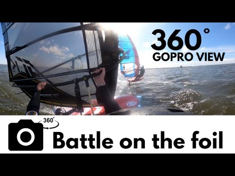 Battle on the foil in 360° | FOIL WINDSURFING IN LOW WIND