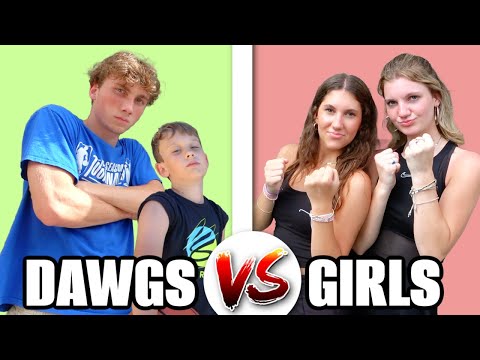 Girls vs  DAWGS Trick Shot Challenge!