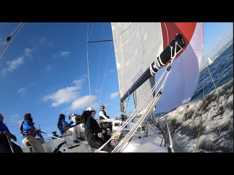 "Psycho Tiller" (JPK 1080) in the 2020 Richmond Great Pumpkin Covid Regatta, San Francisco Bay