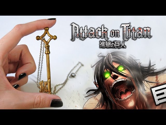 Vídeo relacionado con QKEOISUD Collar con llave de ataque, popular colgante de aleación de anime, collar de llave Eren Basement que revela la verdad del mundo, regalo clásico de joyería para cosplay, 0, Cuero, No es una