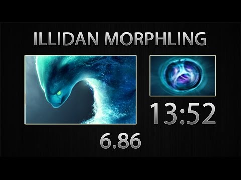 Dota 2 Morphling Fast Farm - Illidan - Linken's Sphere - 13:52 [6.86]