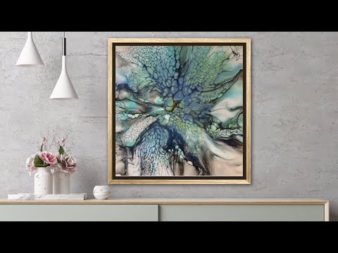 415.  Big bloom II! Big News! /fluid art /art therapy / акриловая заливка