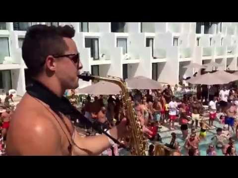 CJ SAX LIVE at The Hard Rock Hotel Ibiza for Tinie Tempah's Disturbing Ibiza Pool Party!