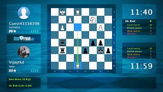 Chess Game Analysis: Guest43138398 - Vijaytkd : 1-0 (By ChessFriends.com)