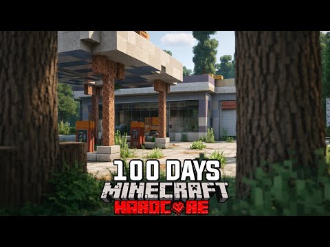 100 วันติดปั๊มน้ำมันกลางป่า ถ้าตายคือจบ! | Minecraft Hardcore