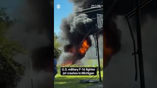F-16 fighter jet crashes in Grand Traverse County, Michigan