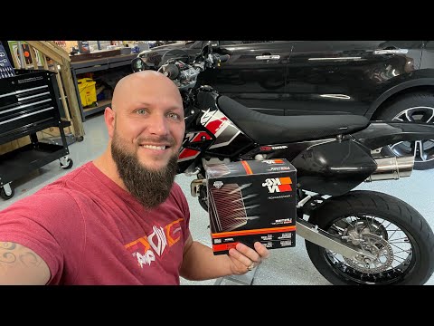DRZ400SM K&N Air Filter Install!