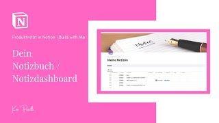 Dein Notiz-Dashboard in Notion | Build with Me