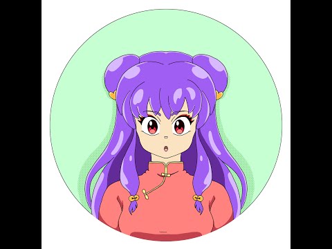 Ranma 1/2 Shampoo drawing time lapse