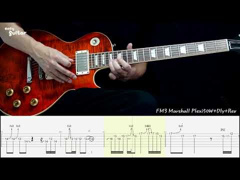 Richard Sanderson(La Boum) - Reality Guitar Solo Lesson With Tab(Slow Tempo)