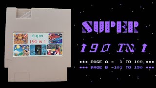 Super 190 in 1 Unlicensed NES Multicart