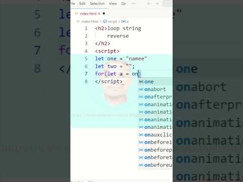 Javascript Tutorial For Beginners Javascript Learn Reverse String Loop Tag