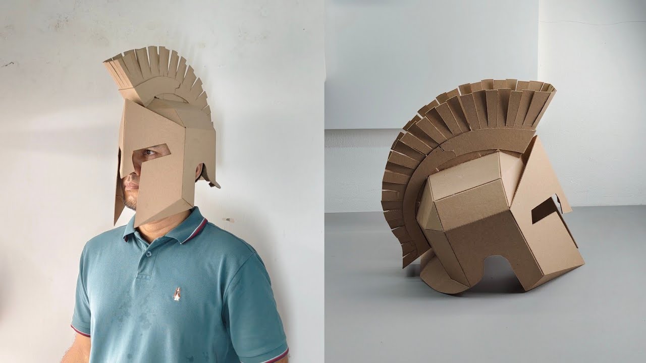 Spartan Helmet Cardboard Template – DIY Costume and Cosplay Pattern (PDF, SVG, Resizeable) – Craft No. 3573 Video Walkthrough