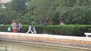 preview picture of video 'Children Playing in Pyongyang Park, North Korea'