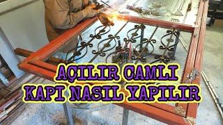 Açılır camlı kapı yapımı.! DIY.! how to make a swing glass door 4K