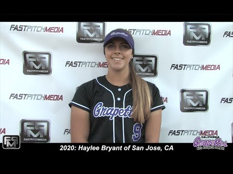 2020 Haylee Bryant Pitcher and First Base Softball Skills Video - Grapettes Guevara