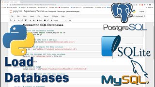 SQLAlchemy Tutorial 1 – Connect Python to MySQL, PostgreSQL, SQLite and MS SQL and Load CSV Data