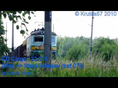 ČD Cargo 122.016 - Dřísy → Stará Boleslav (072), 26.6.2010