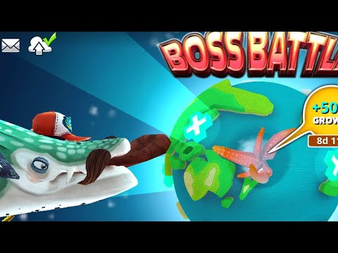 Whale Shark vs Colossal Squid Boss Battle - Hungry Shark World