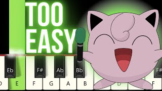Jigglypuff song - Easy Piano tutorial (Learn in 30 seconds or less!!!)