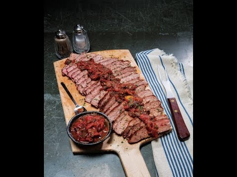 Slow Cooker Marinated Flank Steak w/ Savory Tomato-Onion Jam | Price Chopper Cooking How-To