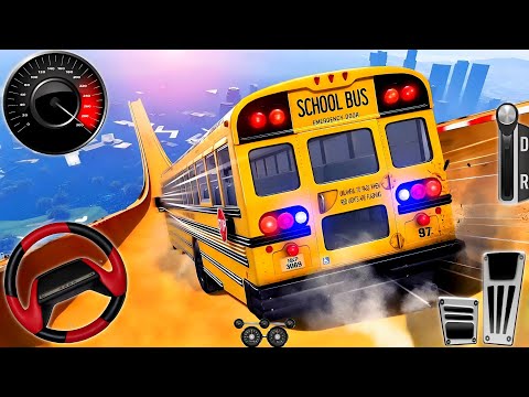 Crazy Mega Ramp Bus Stunts Driving - Public Transport Coach Bus Simulator 3D : Android Gameplay #1
