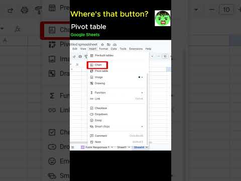 Where is Pivot Table in Google Sheets?