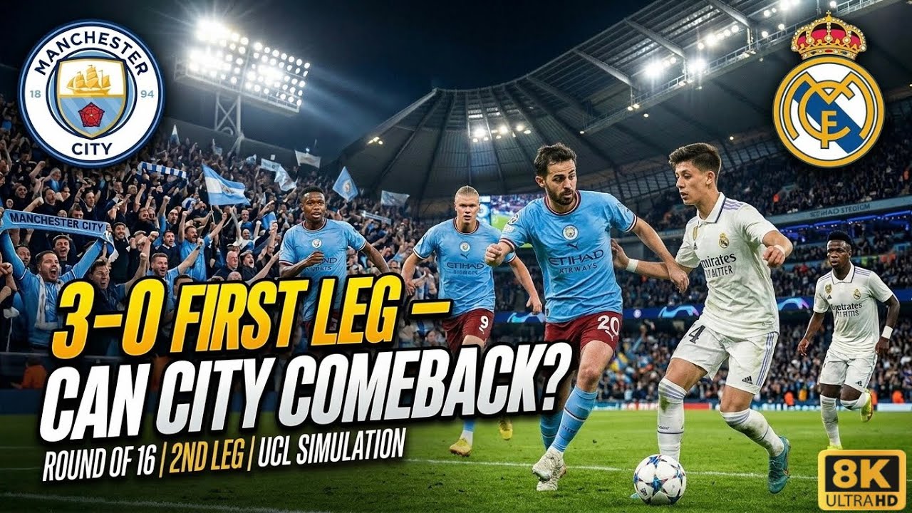 Man City vs Real Madrid | 2nd Leg Simulation 8K 