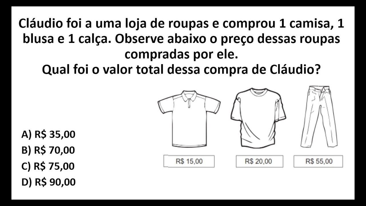 Matemática 5° ano "5 questões de interpretação"