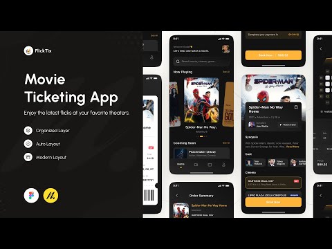 UI Design Cinema Ticketing in Figma - UI Speed Design | Week - 12